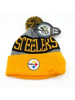 New With Tags NFL Pittsburgh Steelers FOCO Light Up Sports Knit Beanie Hat/Cap
